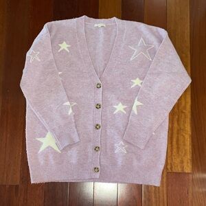 Skies Are Blue Lavender Star Cardigan